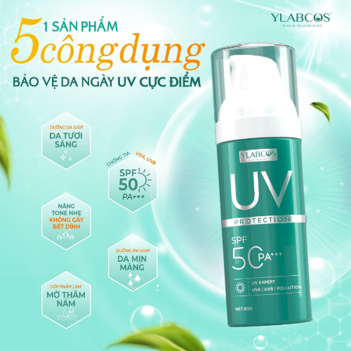 Kem trống nắng UV chính hãng Ylabcos chống nắng dưỡng trắng mờ thâm 60GR Fuho Cosmetics | BigBuy360 - bigbuy360.vn