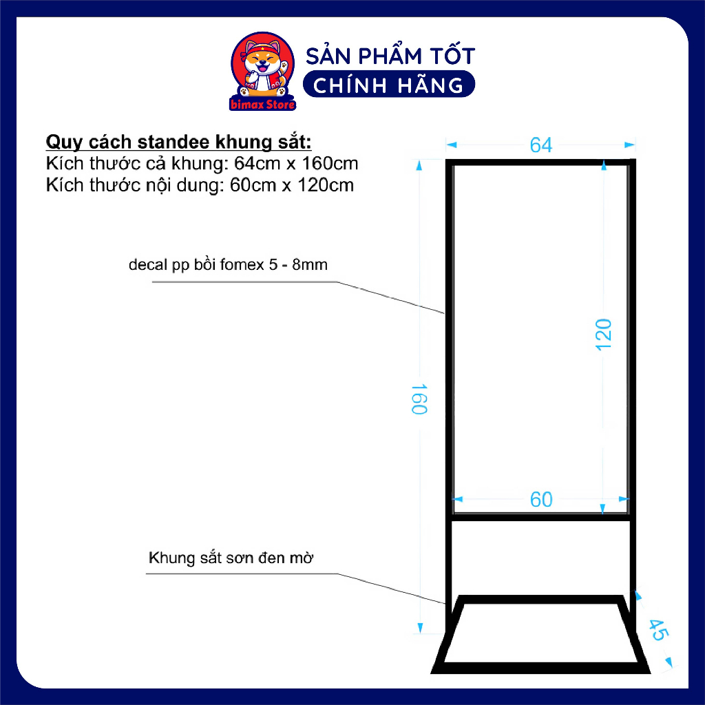 Chân Standee Quảng Cáo Bằng Sắt Để Ngoài Trời