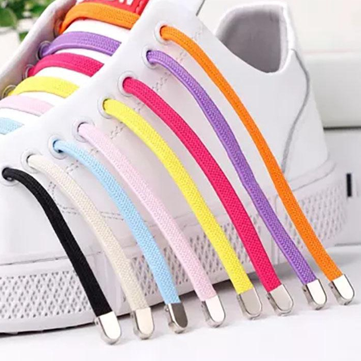 1 Đôi Dây Giày thể thao Cao su co giãn 100cm kèm 4 khóa bấm Cho trẻ em, người lớn - Hickies lacing system