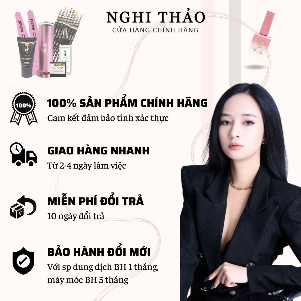 Set sơn gel trắng JELIVA 8 màu