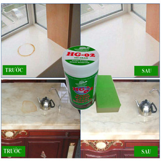 Tẩy rỉ sắt ố vàng trên nền đá nền gạch hg02 stain handwater remover