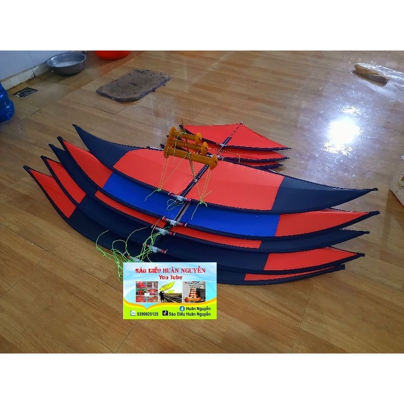 Diều lắp ghép 2m combo 3 sáo tặng 150m dây