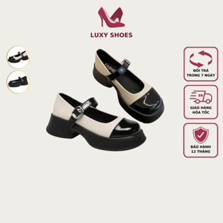 Giày búp bê nữ Mary Jane lolita đế PU 5 cm siêu nhẹ LuxyShoes LX15