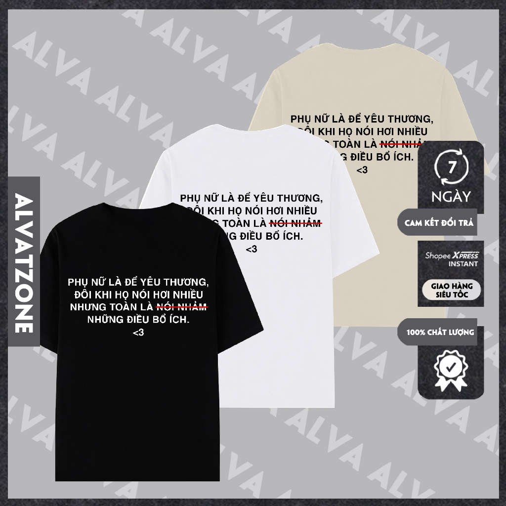 Áo Unisex In Chữ Hài Hước Phụ Nữ Nói Điều Bổ Ích Trẻ Trung, Nam Nữ Mặc Form Cực Đẹp