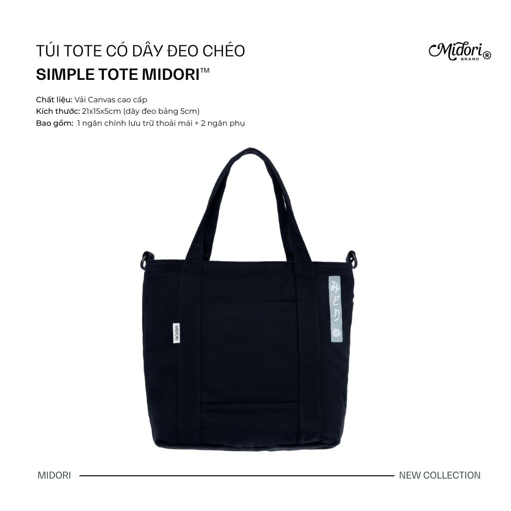 Túi Tote Có Quai Đeo Chéo 2 trong 1 Midori Local Brand M Studio | BigBuy360 - bigbuy360.vn