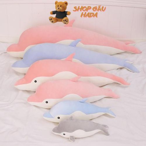 Gấu Bông Hình Con Cá Heo Siêu Dễ Thương Đủ Màu Đủ Size Cao Cấp HADA Cho Bé