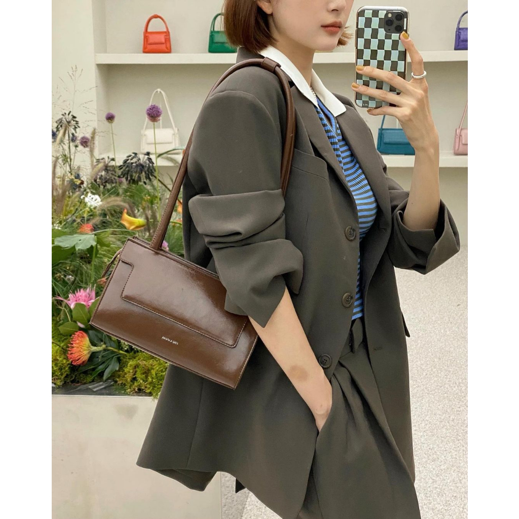 Túi xách FindKapoor MARTY BRICK 24 - Ivory