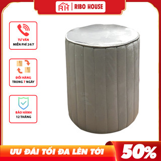 Ghế đôn RIBO HOUSE vải nhung nỉ, ghế trang điểm trang trí decor phòng ngủ tiệm nails spa homestay salong tóc RIBO59