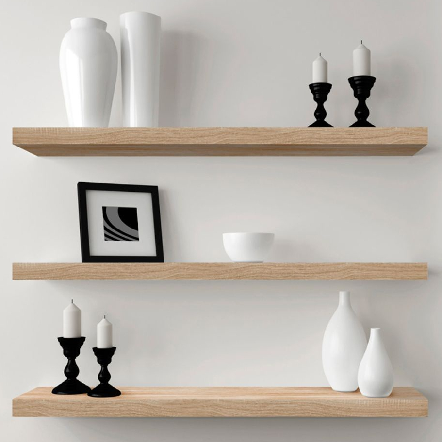 Kệ gỗ treo tường nhiều kích thước, kệ gỗ treo tường trang trí WoodenHouse.decor, decor phòng khách, phòng ngủ, phòng bếp