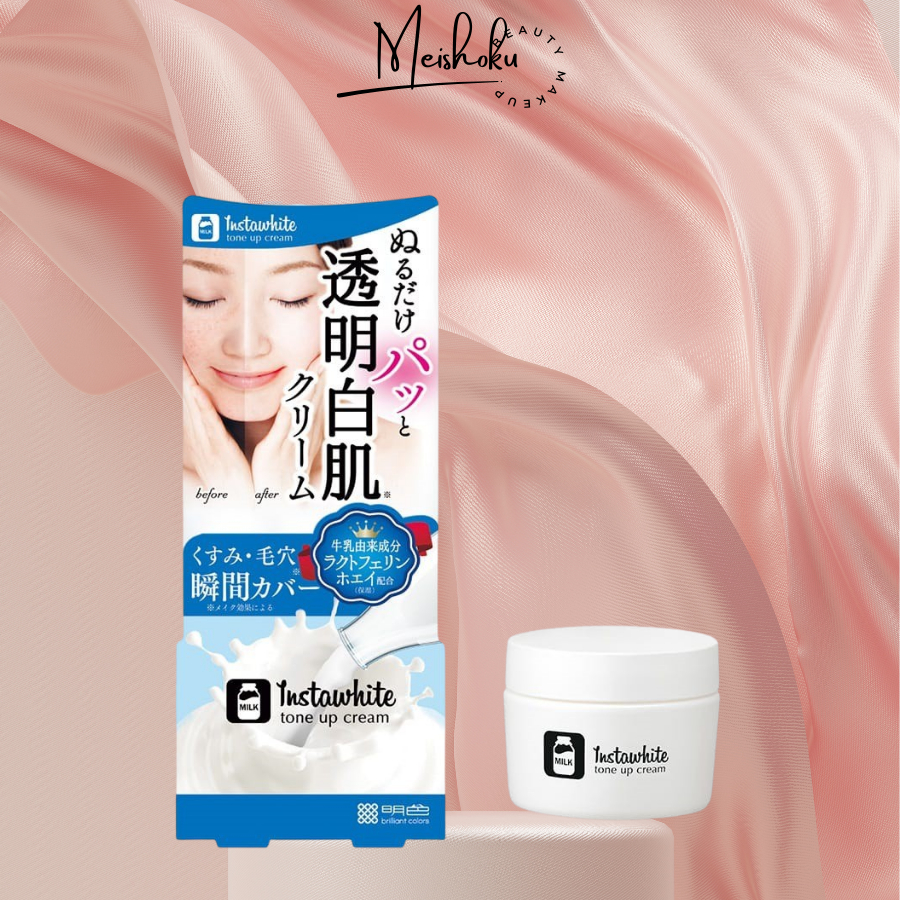 Kem dưỡng trắng Meishoku Instawhite Tone Up Cream 50g Kem Tone up hàng Nhật