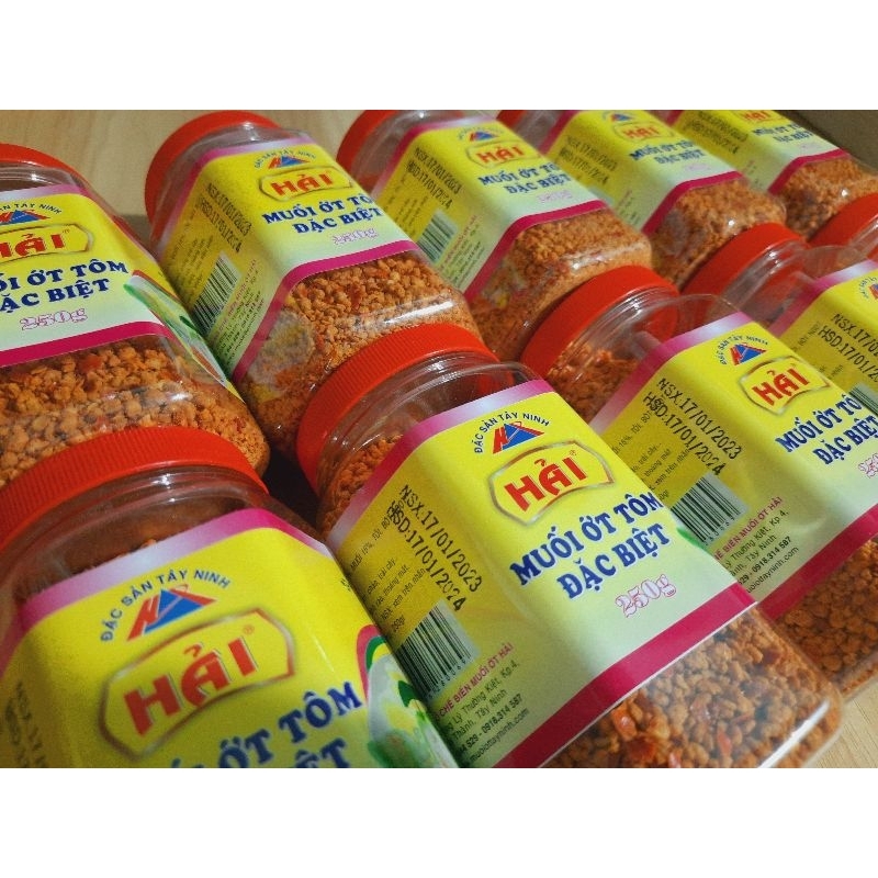 (Hũ 250g) Muối tôm đặc biệt (hiệu muối Hải) đặc sản Tây Ninh