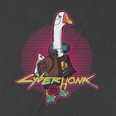 Áo thun Cyberhonk 2077, Trùm Cuối Game Meme, Cotton 100% 2 màu nam nữ 0184