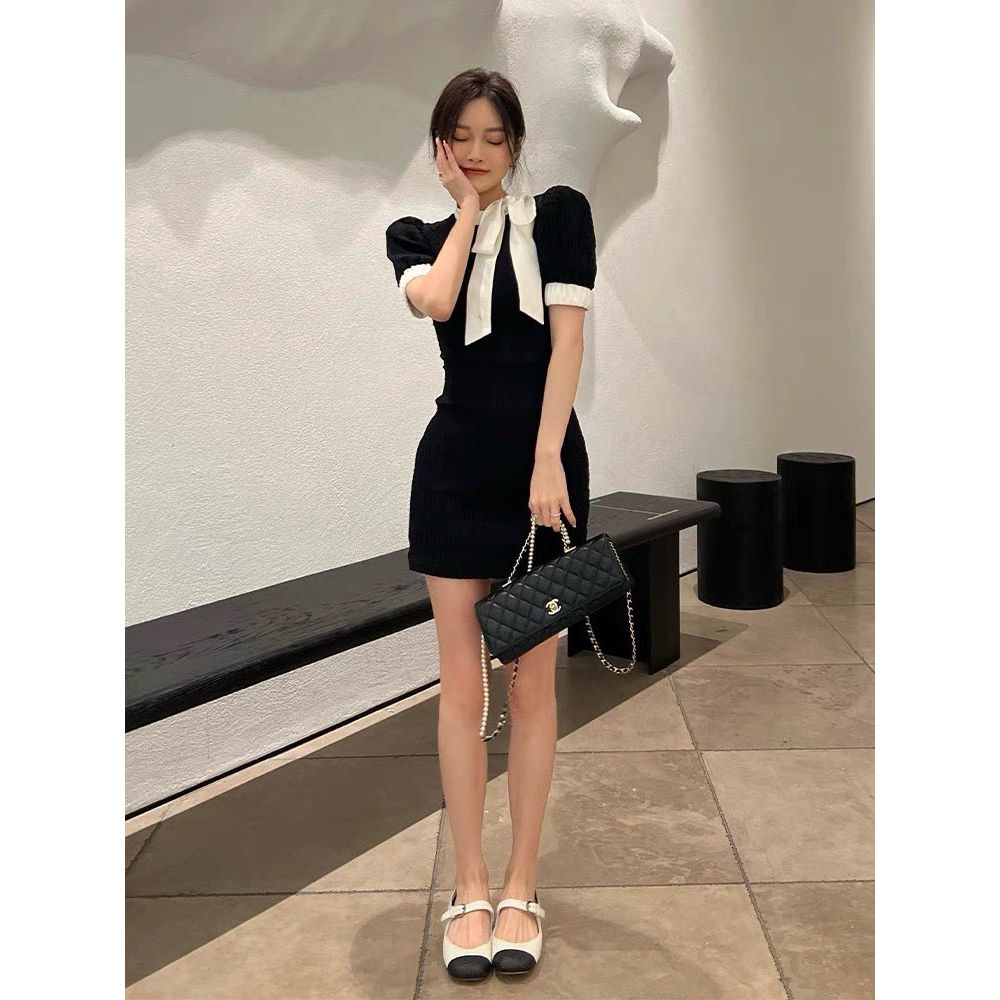 Váy Tiểu Thư Cổ Viền Nơ Xinh, Đầm Xuân Hè - Do Do Dress