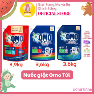 [Hoả Tốc] Nước Giặt OMO Matic Mới Cửa Trên 3.9kg (Đỏ) & Cửa Trước 3.6kg (Xanh) Bền Đẹp Có nắp vặn