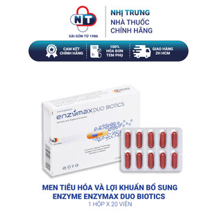 Men tiêu hóa và lợi khuẩn bổ sung enzyme Enzymax Duo Biotics 20 viên
