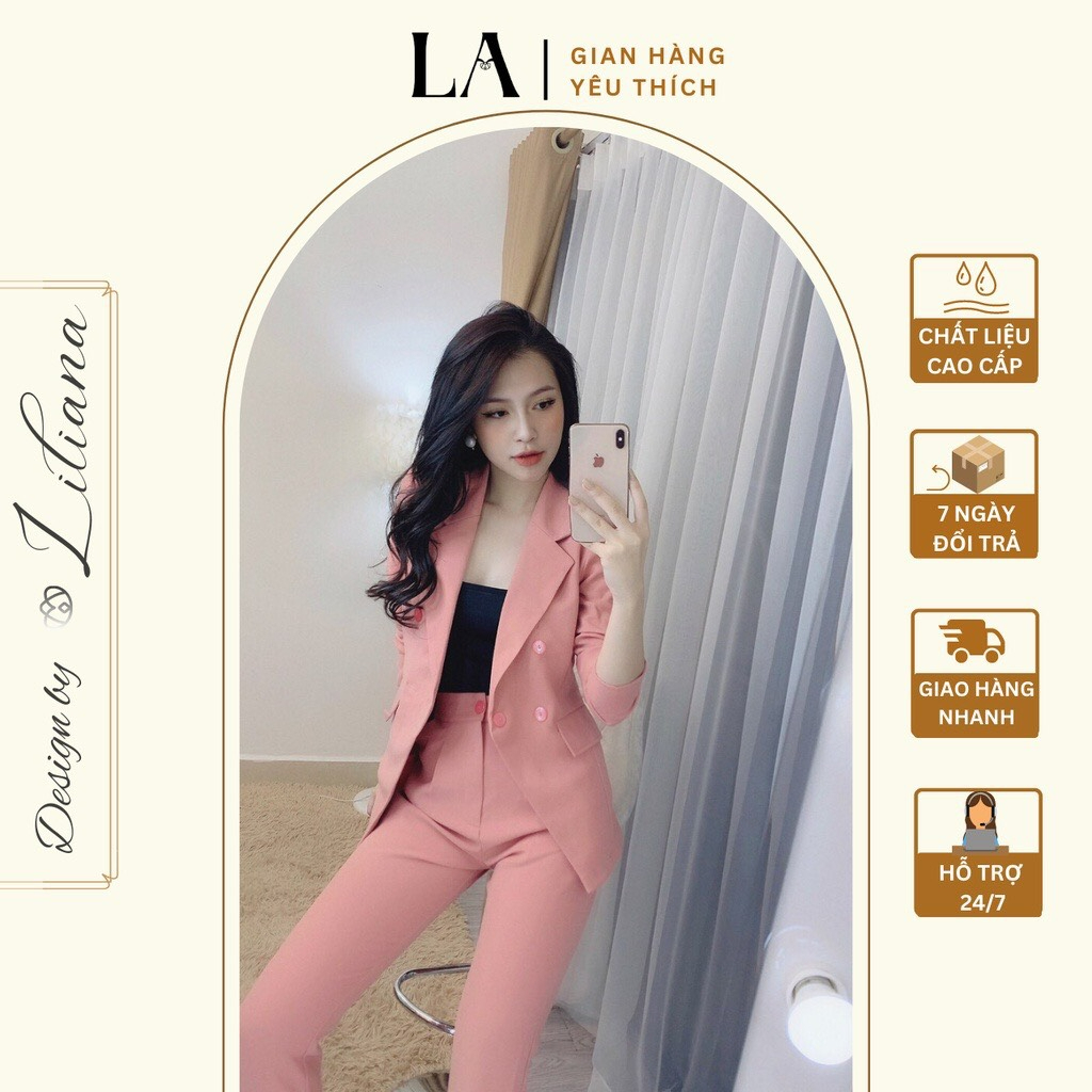 Set vest quốc dân hack tuổi tôn dáng nữ công sở TRANG TÂY FASHION
