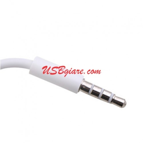 CÁP NỐI DÀI TAI NGHE VÀ MIC  CHO ĐIỆN THOẠI IPHONE, IPOD, IPAD, GALAXY - 1M