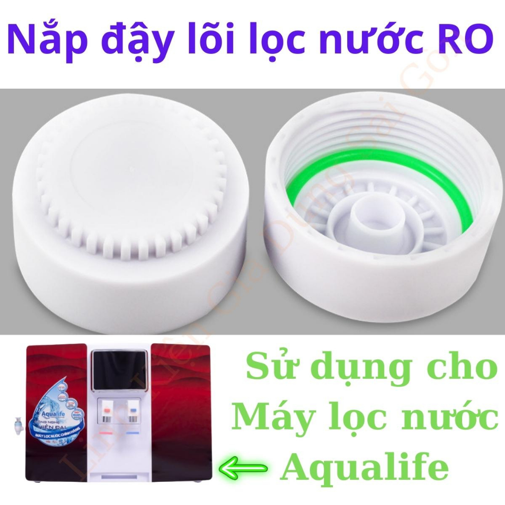 Nắp đậy lõi máy lọc nước ro Aqualife treo tường 2 vòi nóng lạnh bằng nhựa, hàng chính hãng thay thế yên tâm