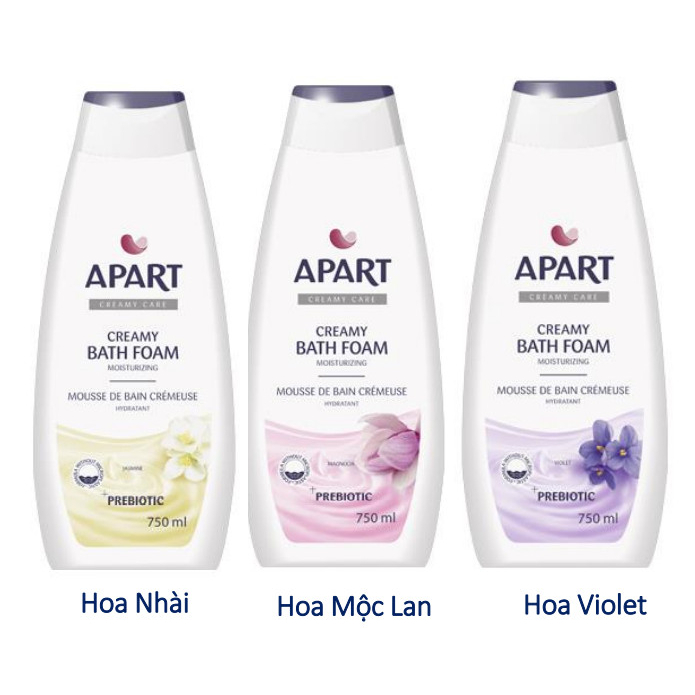 Sữa tắm tạo bọt Apart Creamy Bath Foam mềm mịn nhiều mùi hương (750ml)
