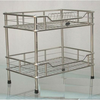 Kệ chén inox đứng 3 tầng ống 30cmx50cm