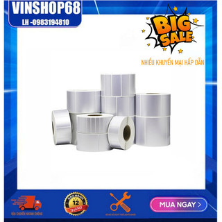 Giấy in mã vạch xi bạc 50x30x50m