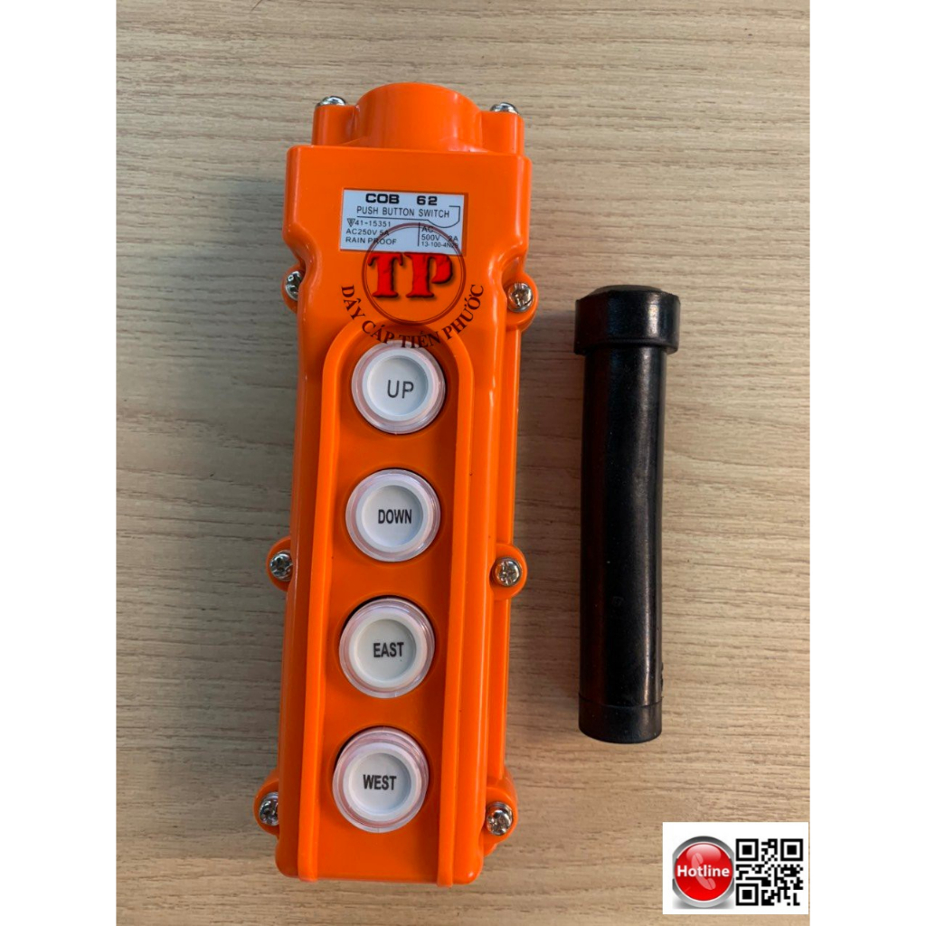 Remote điều khiển cẩu trục, máy tời, pa lăng nâng hạ loại 4 nút