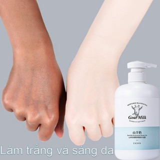 Sữa tắm trắng da toàn thân 800ml Tẩy tế bào chết làm trắng nhanh Sữa tắm Dê Care Sữa tắm trắng da Giúp Dưỡng Ẩm Sáng