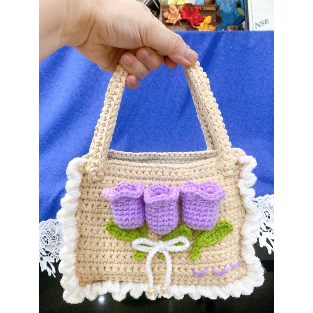 Túi tiểu thư handmade 100% Túi xách tay mẫu mới nhất năm 2023 (có thể chọn màu theo sở thích)