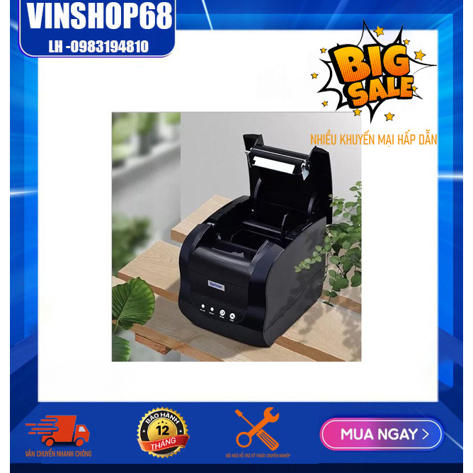 Máy in tem nhãn mã vạch Xprinter 365B