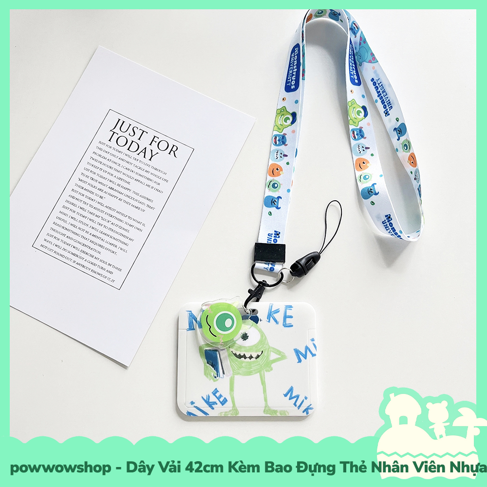[Sẵn VN - Hỏa Tốc] NGANG Dây Đeo Thẻ 42cm Kèm Bao Đựng Thẻ Nhân Viên Nhựa PC Phong Cách Nhân Vật Hoạt Hình Monsters, Inc