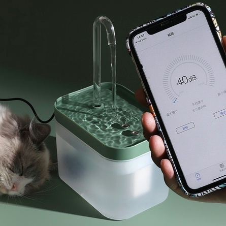 Máy lọc nước cho mèo Đài phun nước 1.5L dành cho mèo Dòng chảy tự động yên tĩnh không thấm thú cưng Uống với vòi khuỷu