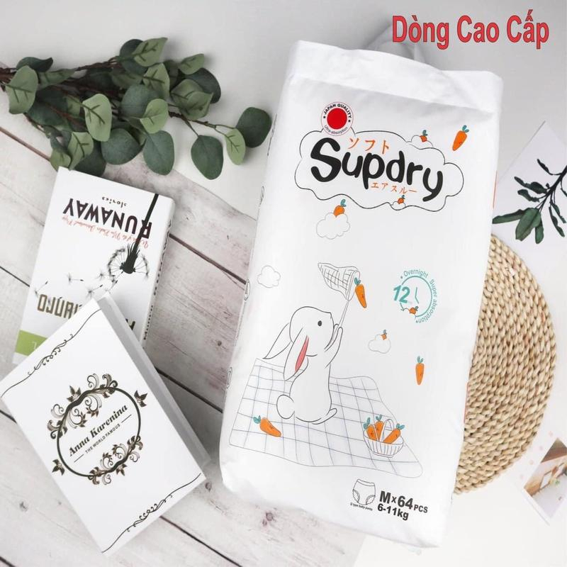 Tã/Bỉm Supdry Trắng Cao Cấp Đủ Size S/ M/ L/ XL/ 2XL/ 3XL Mềm Mại Thoáng Khí Thẩm Thấu 1 Chiều