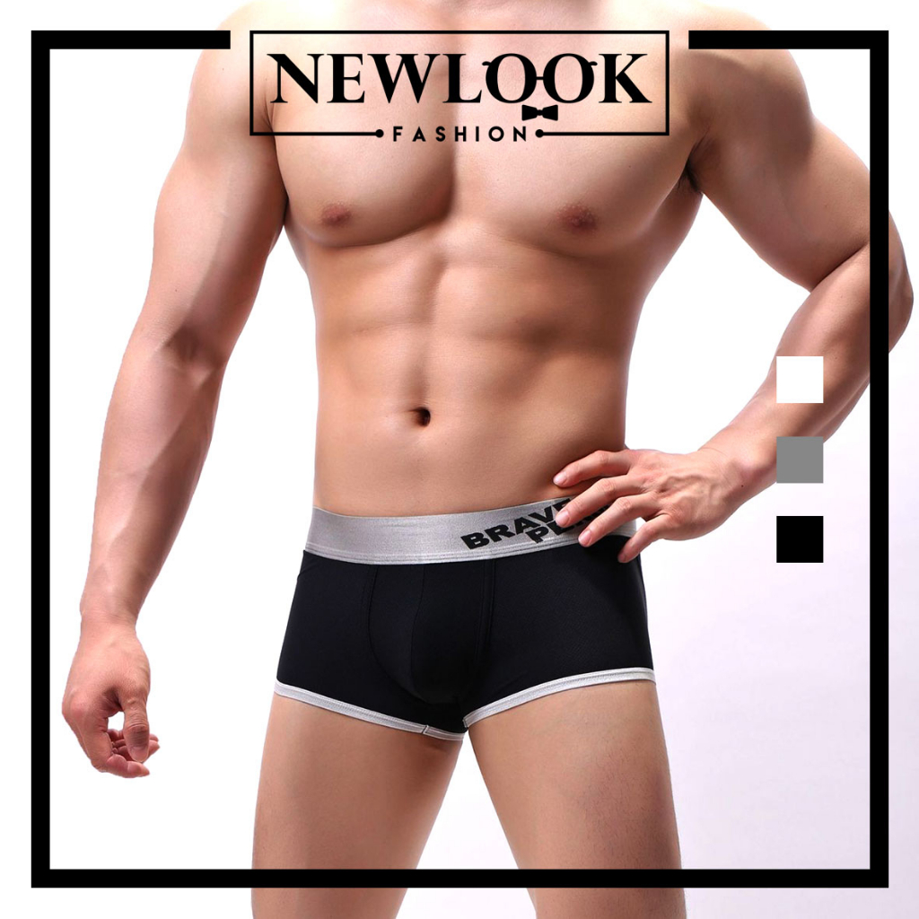 ★ [HÀNG LOẠI 1] QUẦN LÓT NAM SỊP ĐÙI BOXER THUN LẠNH CÓ VÂN CO GIÃN 4 CHIỀU BẢNG LƯNG QUẦN DẬP CHỮ THỜI TRANG CAO CẤP