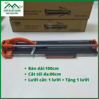 Bàn cắt gạch men 2 thanh 800,bàn dài 100cm dùng đẩy gạch 80cm,máy cắt gạch đẩy tay
