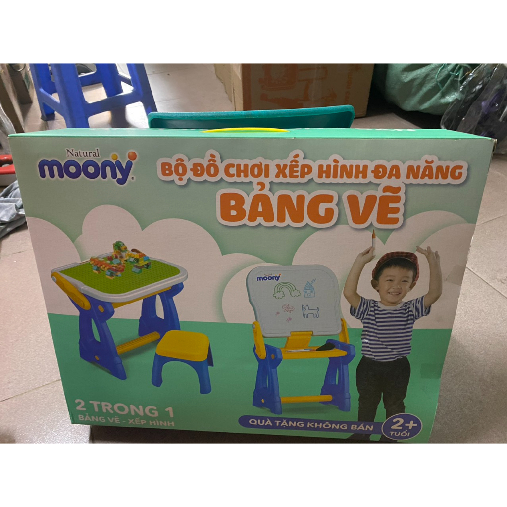 BỘ ĐỒ CHƠI XẾP HÌNH ĐA NĂNG BẢNG VẼ QUÀ TẶNG MOONY