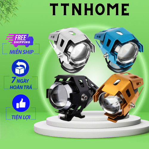 Đèn Led Trợ Sáng Gắn XE MÁY U5 - Chống Nước - Bọc Thép Chống Va Đập