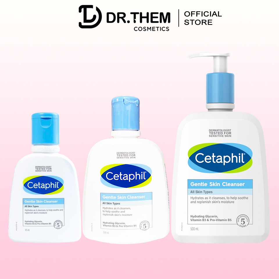 Sữa Rửa Mặt Cetaphil Gentle Skin Cleanser 125ml - 250ml - 500ml - Dịu Nhẹ Không Xà Phòng