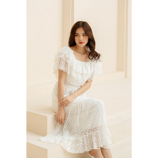 Đầm maxi ren lửng trễ vai mới nhất