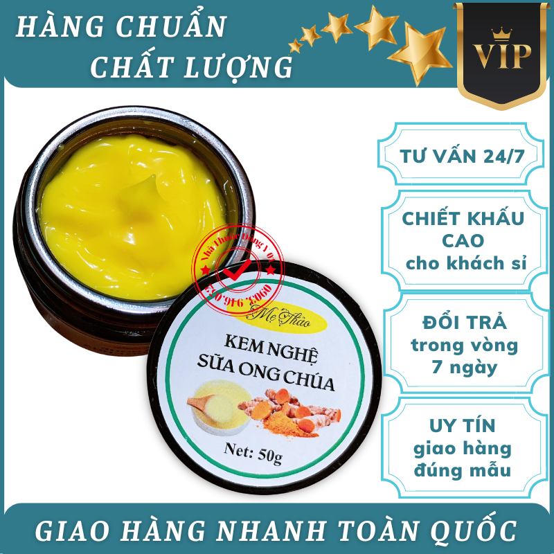 Kem Nghệ Sữa Ong Chúa CAO CẤP-HANDMADE 100% tự nhiên cho da trắng mịn màng, mờ nám, tàn nhang | BigBuy360 - bigbuy360.vn