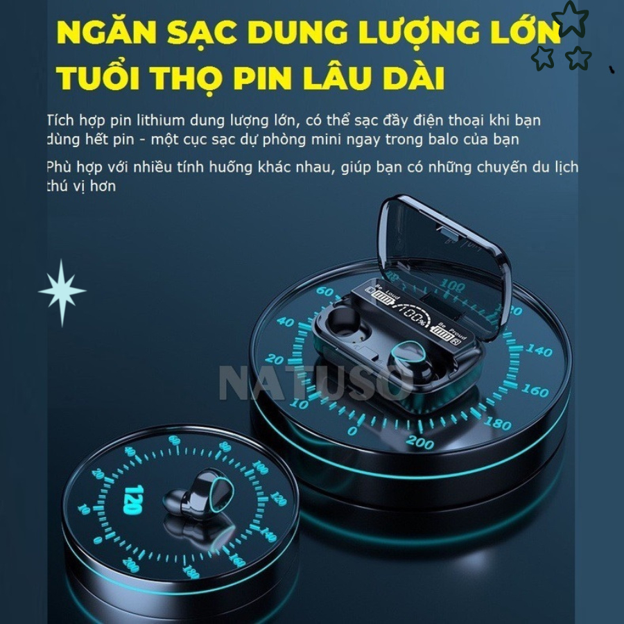 Tai Nghe Bluetooth M10 Pro Không Dây Phiên Bản Nâng Cấp Pin Trâu, Có Chạm Cảm Ứng - M.10 odeo_official