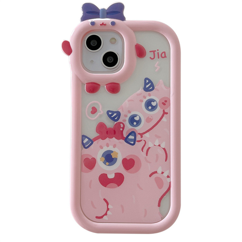 Ốp lưng iphone viền gấu sóng Pink Lotso 6/6plus/6s/6splus/7/7plus/8/8plus/x/xr/xs/11/12/13/pro/max/plus/promax