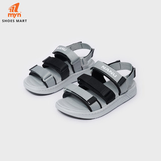 Sandal nam nữ Nanu NN11 Gaphite Grey 3 quai ngang basic đế Phylon 3 lớp