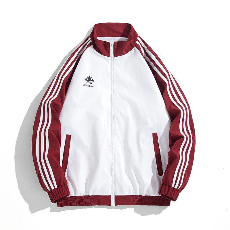 Áo khoác dù nam 2 lớp cổ trụ tay phối sọc form thể thao năng động chất dày dặn MS96