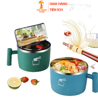 Bát úp mì - Ca đựng thức ăn hình gấu đáng yêu - Bát đựng cơm canh lõi Inox cao cấp