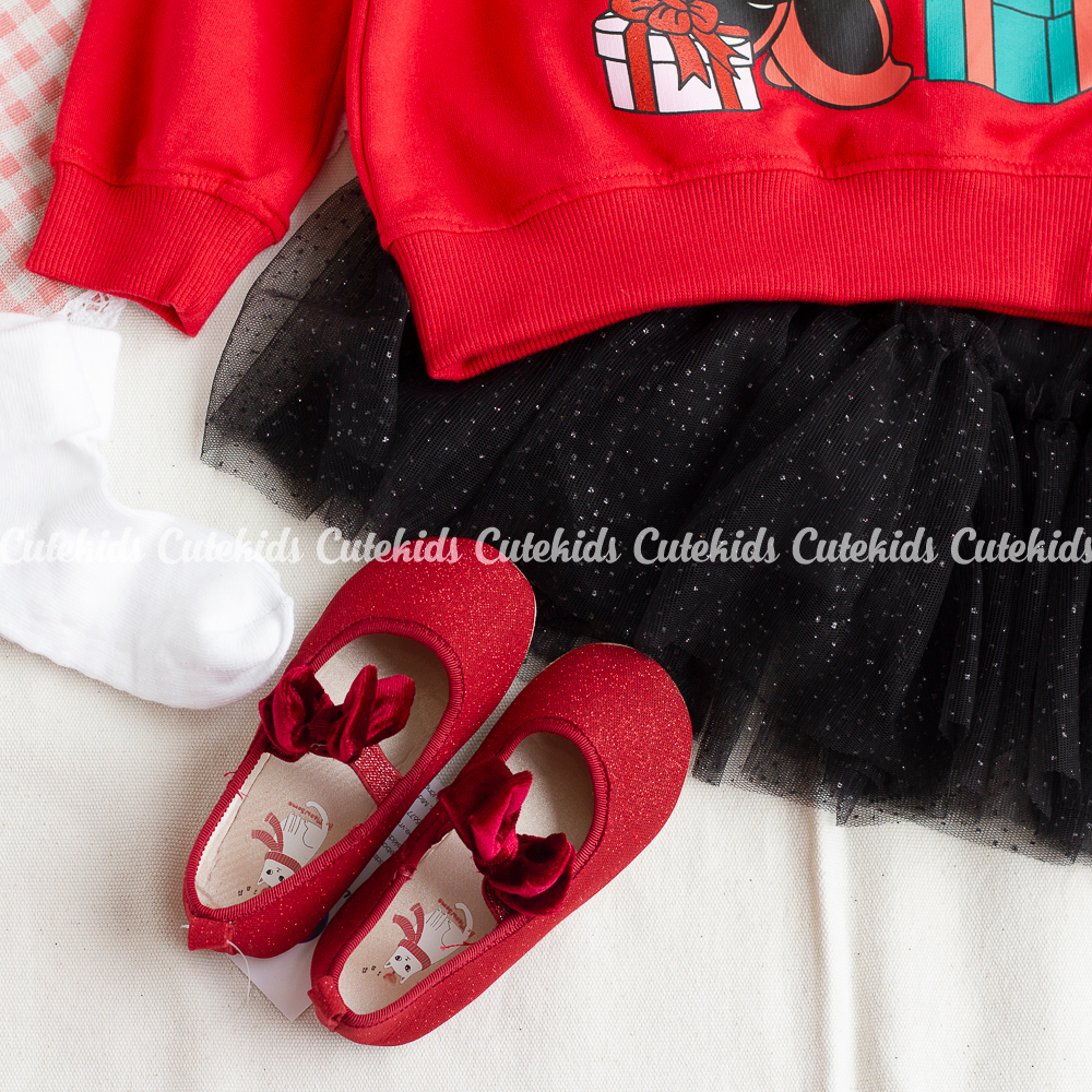 Giày Búp bê đỏ HnM xuất xịn