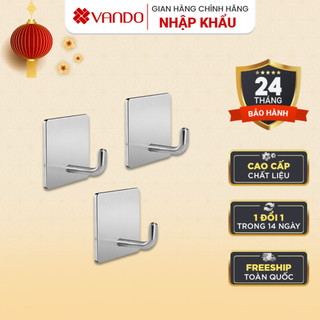 Móc Treo Đồ INOX 304 Keo 3M Siêu Dính Dán Tường Gạch, Men, Kính Chịu Lực 10Kg