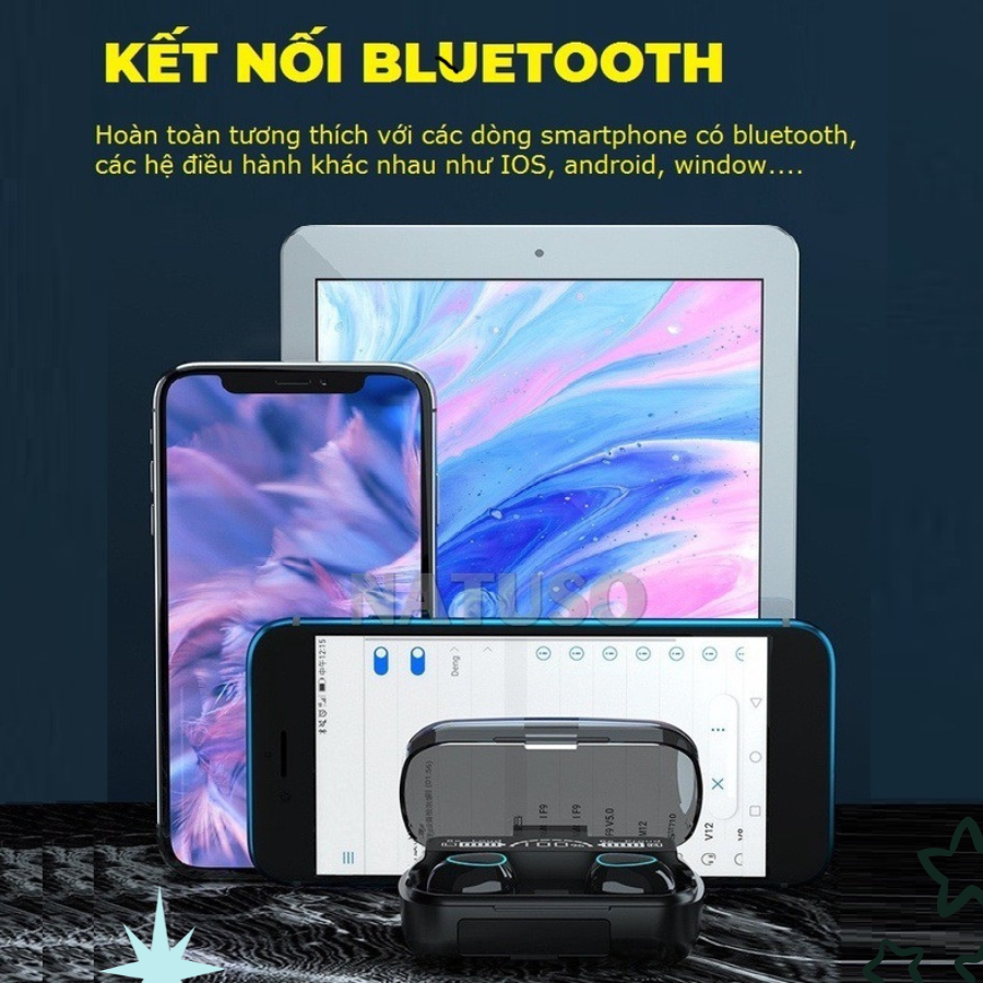 Tai Nghe Bluetooth M10 Pro Không Dây Phiên Bản Nâng Cấp Pin Trâu, Có Chạm Cảm Ứng - M.10 yotus_shop