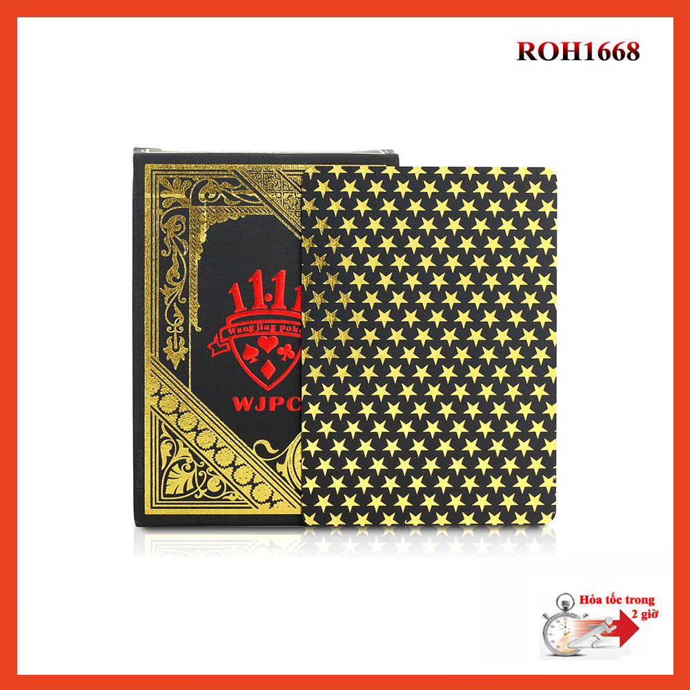 BN 44, Bộ bài tây nhựa WJPC bền đẹp chống nước 100% Plastic có hộp đựng cao cấp