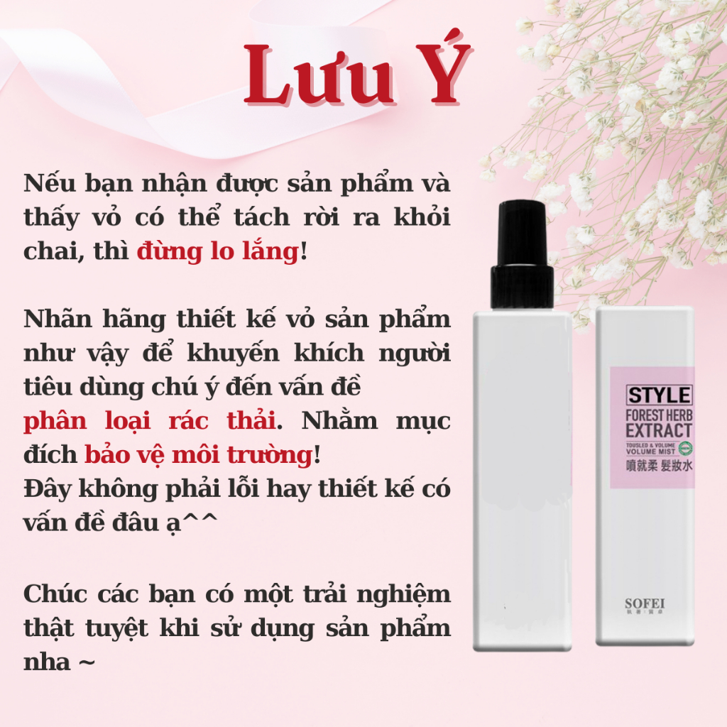 Xịt định hình giữ nếp cho tóc SHAPING MIST SOFEI 180ML - SF0036