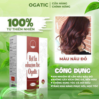 [ComBo 2 Hộp] Bột Lá Nhuộm Tóc OGATIC  -  Chính Hãng - Từ thảo dược- Hàng mới nhất